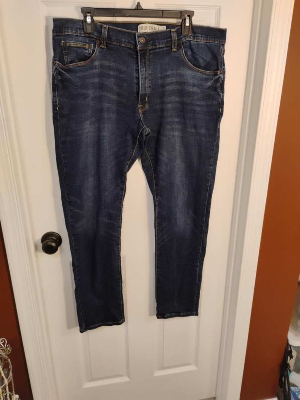 Men’s True Craft Stretch Jeans Dark Wash 36x30 Straight